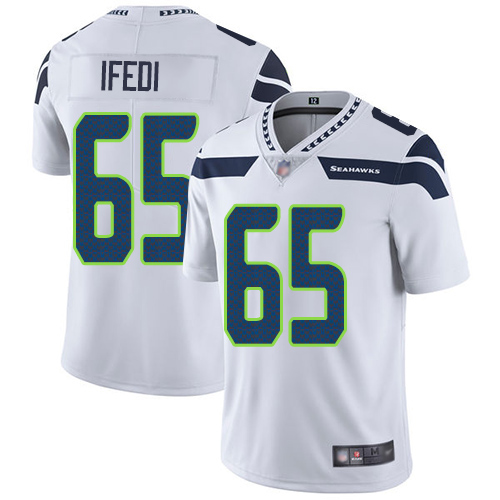 Seattle Seahawks Limited White Men Germain Ifedi Road Jersey NFL Football #65 Vapor Untouchable->women nfl jersey->Women Jersey